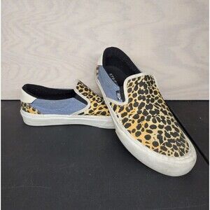 Straye Men's SZ 13 Skater Sneakers Straight Savage Animal Print Orange Black